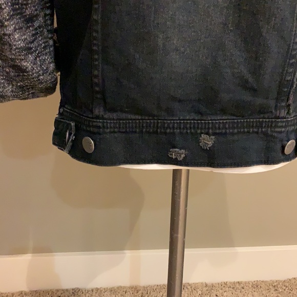 Free people black blue Jean jacket size S - Picture 7 of 8
